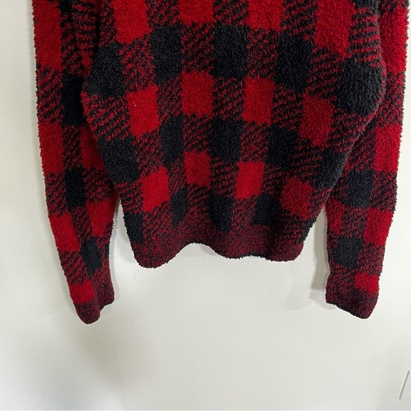 Skims Cozy Knit Buffalo Plaid Crewneck Pullover - Picture 7 of 13